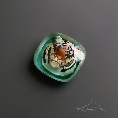 Reverse Intaglio Tiger